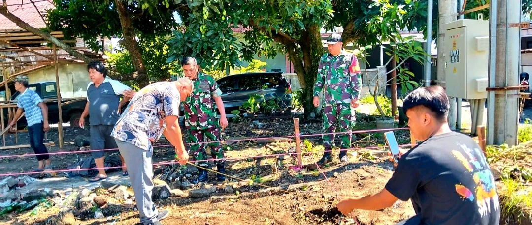 Koramil 1302-14 Amurang Sukseskan Pembangunan Pusat Gizi Ranoyapo