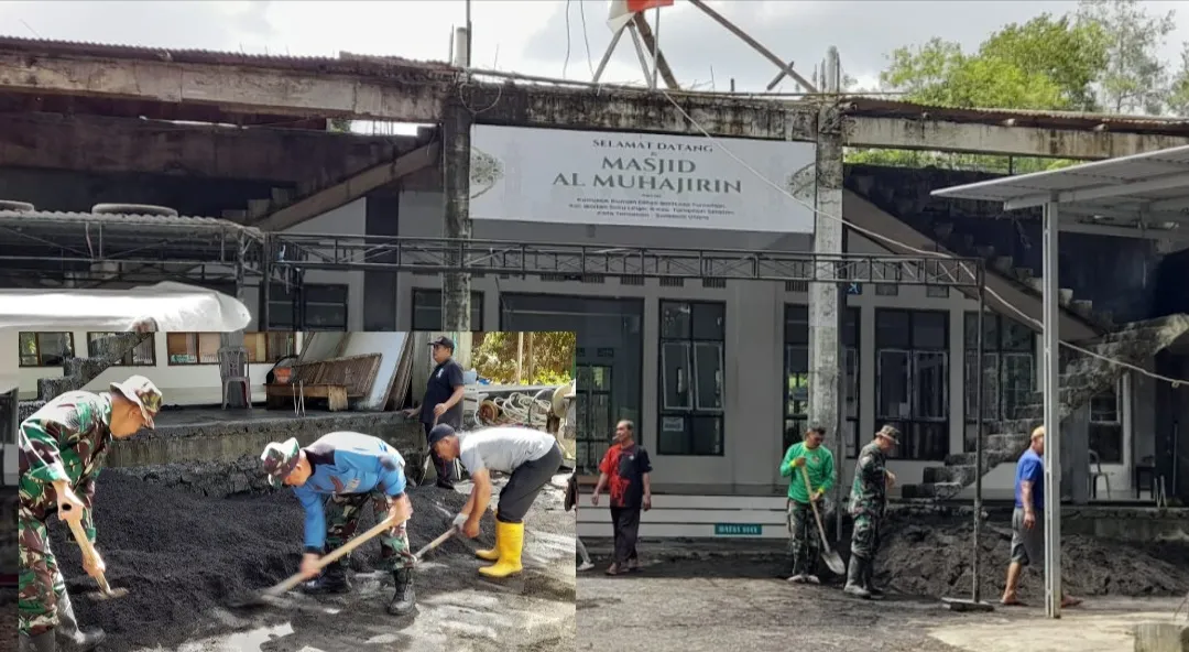 Lewat Karya Bakti di Masjid Tomohon, Dandim 1302/Minahasa Perkokoh Fondasi Kerukunan di Kota Bunga