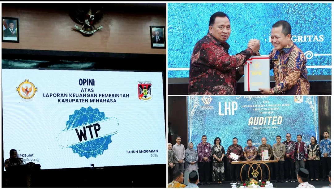 12 Kali Beruntun, Pemkab Minahasa Pertahankan Opini WTP dari BPK