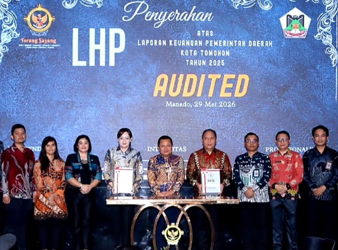 Tomohon Raih WTP 13 Kali Berturut-turut dari BPK