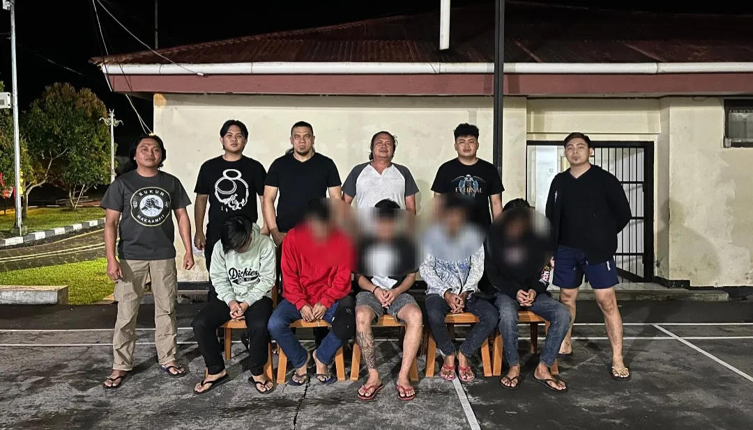 Tim ​Resmob Minahasa Sikat Lima Pengeroyok dalam Semalam