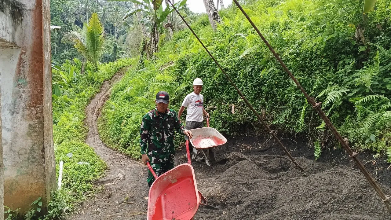Bakti Teritorial Kodim 1302 Minahasa, Jembatan Garuda Kini Capai 70,5 Persen