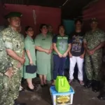 Danramil 06/Tomohon Mayor Donny Lumenta Kawal Penyerahan Bantuan HUT Kodam Merdeka