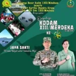Dandim 1302/Minahasa dan Ketua Persit Cabang XIV Ucapkan Selamat HUT ke-68 Kodam XIII/Merdeka