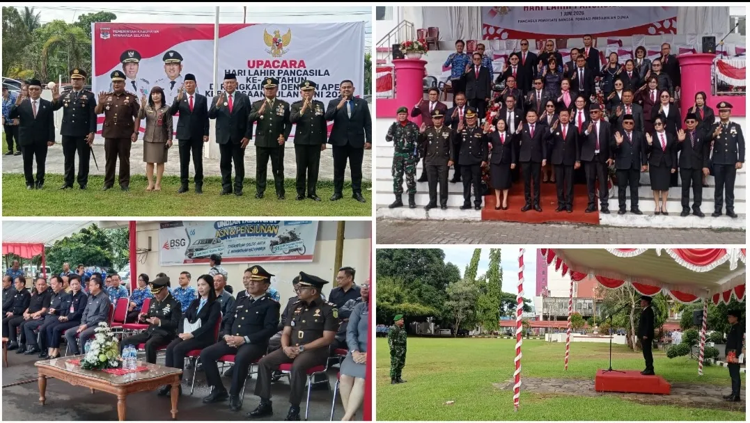 Kobarkan Semangat Nasionalisme, Jajaran Kodim 1302/Minahasa Hadir di Upacara Hari Lahir Pancasila