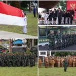 Kodim 1302/Minahasa dan Yon Tp 619/BS Kokohkan Semangat Kebangsaan di Hari Lahir Pancasila