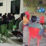 Jajaran Koramil Kodim 1302 Minahasa Menggelar Nonton Bareng Piala Dunia