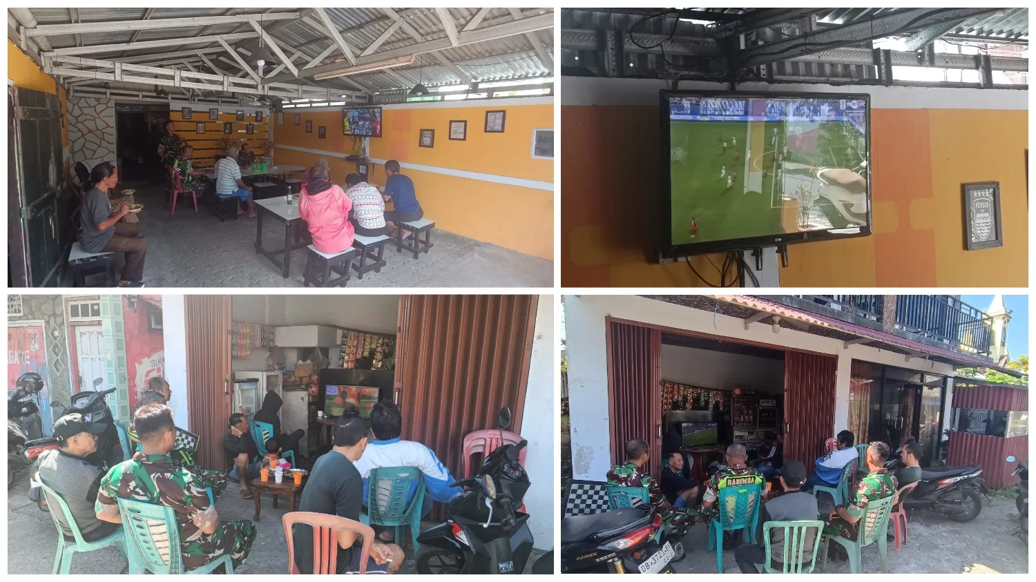 “Nobar Bersama, TNI dan Masyarakat Tondano Perkuat Silaturahmi”.