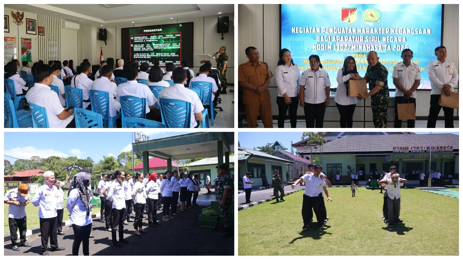 Kodim 1302/Minahasa Teguhkan Nilai Pancasila Dan Nasionalisme Bagi ASN.