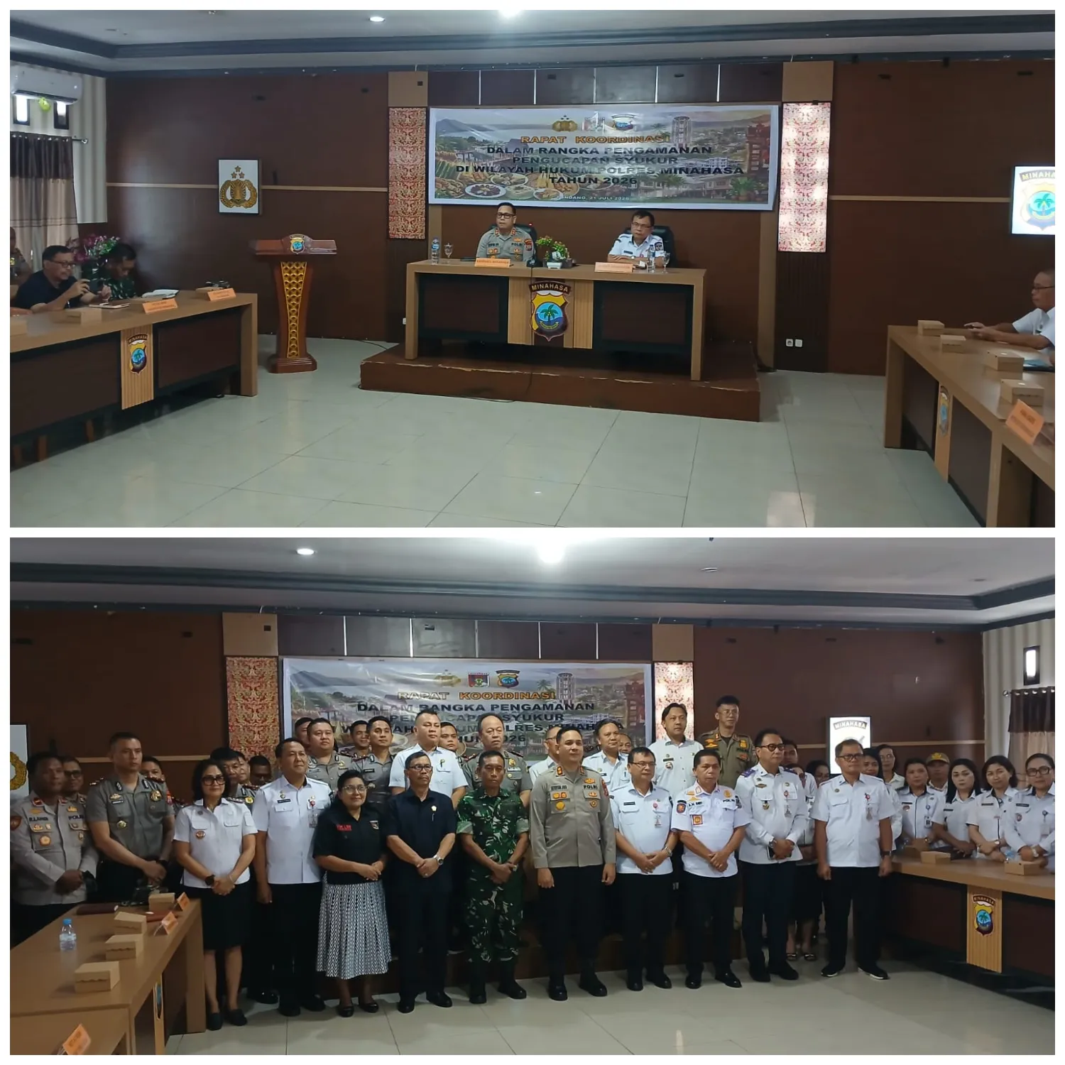 Kodim 1302/Minahasa Perkuat Sinergi Pengamanan Pengucapan Syukur Minahasa 2026.