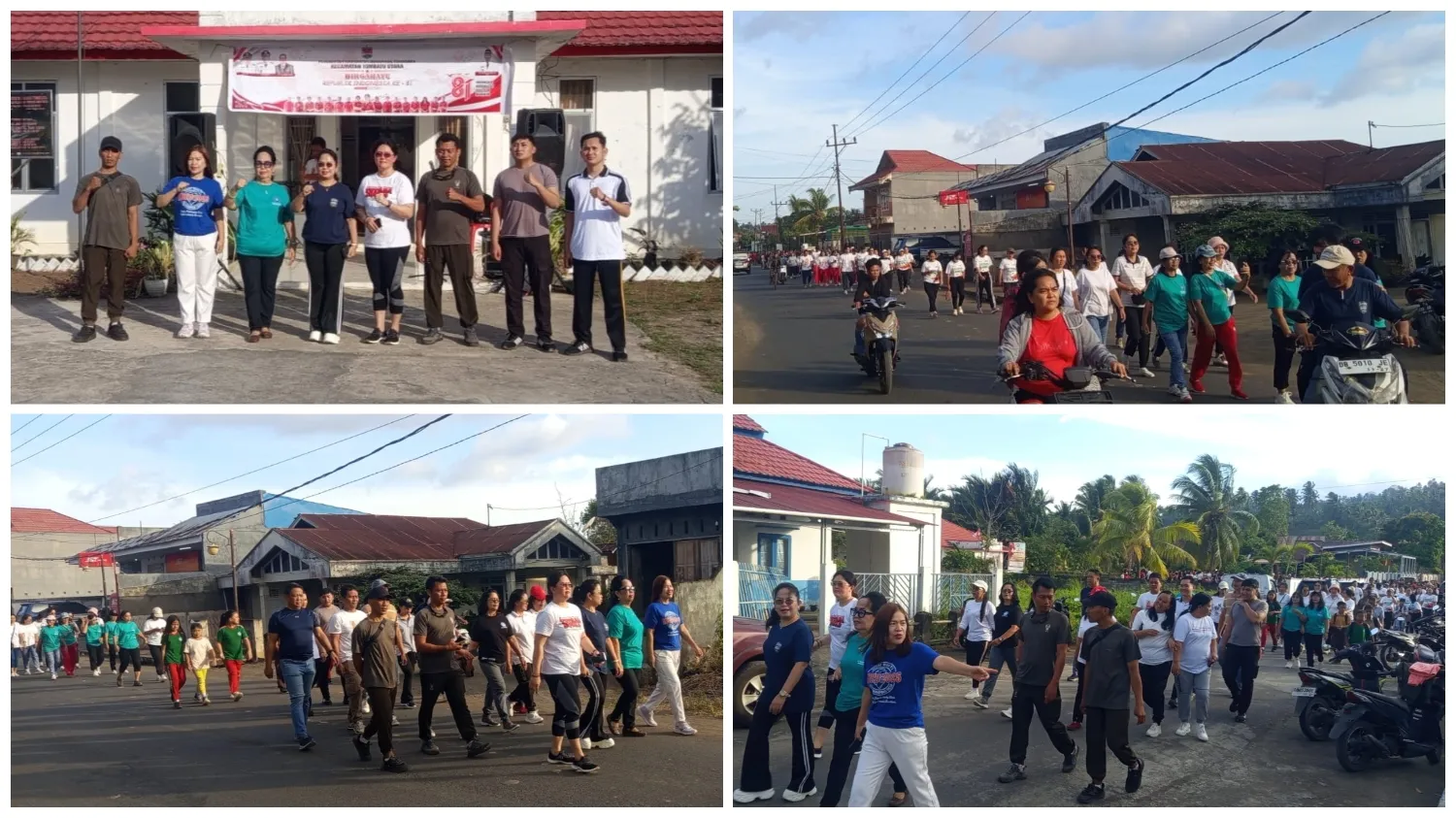 Babinsa Koramil 1302-13/Tombatu Dukung Pembukaan HUT Ke-81 Kemerdekaan RI Di Tombatu Utara.