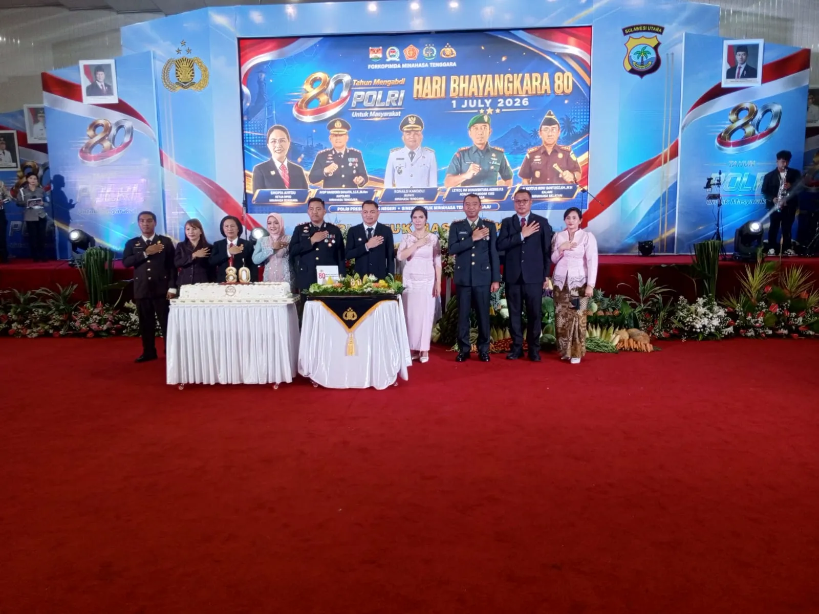 Dandim 1302/Minahasa Hadiri Upacara Hari Bhayangkara ke-80 di Minahasa Tenggara