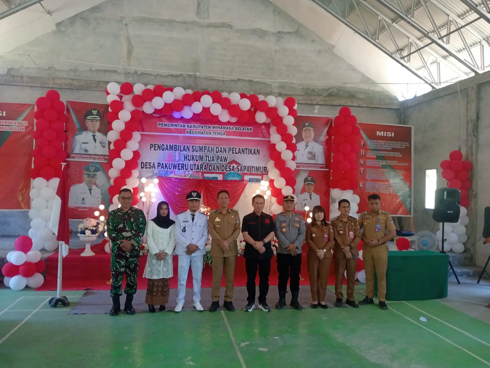 Kodim 1302/Minahasa Dukung Pelantikan Dua Hukum Tua PAW Di Tenga.