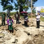 Kodim 1302/Minahasa Mulai Pembangunan Jembatan Perintis Garuda Di Tondano Timur.