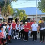 TNI Dukung Semarak HUT RI Ke-81, Koramil 1302-08/Kawangkoan Hadiri Jalan Sehat Tompaso Raya.