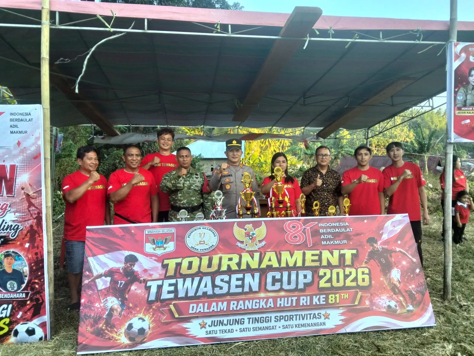 TNI Dukung Pembukaan Turnamen Tewasen Cup 2026.