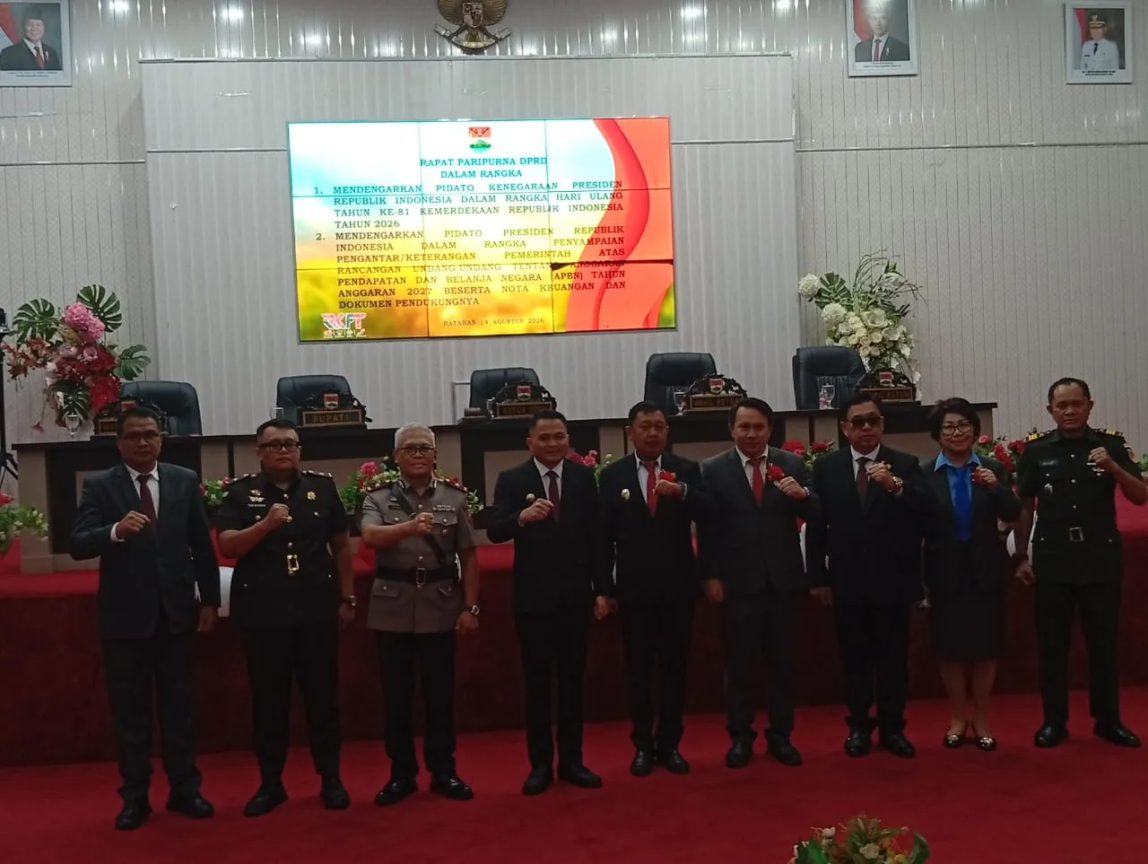 Danramil Belang Hadiri Rapat Paripurna DPRD Mitra.