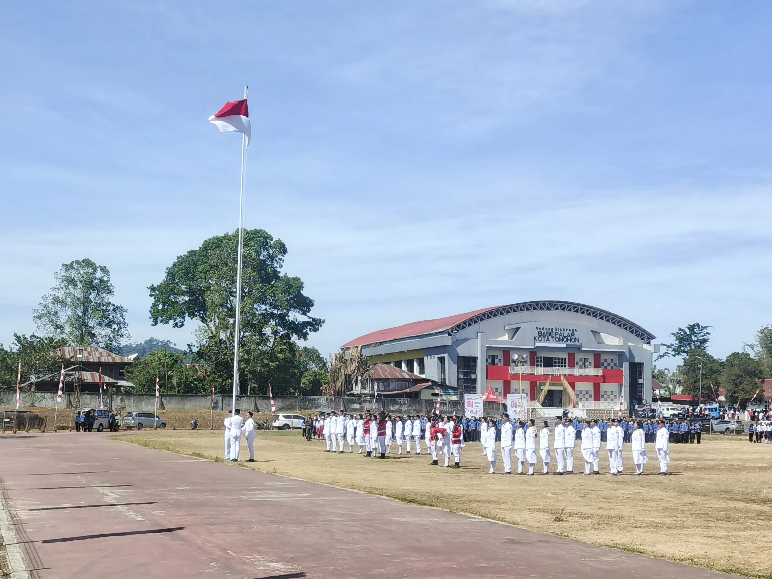 Kodim 1302/Minahasa Ambil Peran Dalam Upacara HUT Ke-81 RI Di Tomohon.