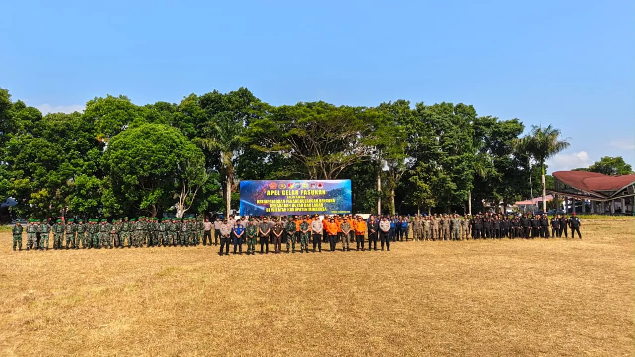 Dandim 1302/Minahasa Pimpin Apel Kesiapsiagaan Gulkarhutla.