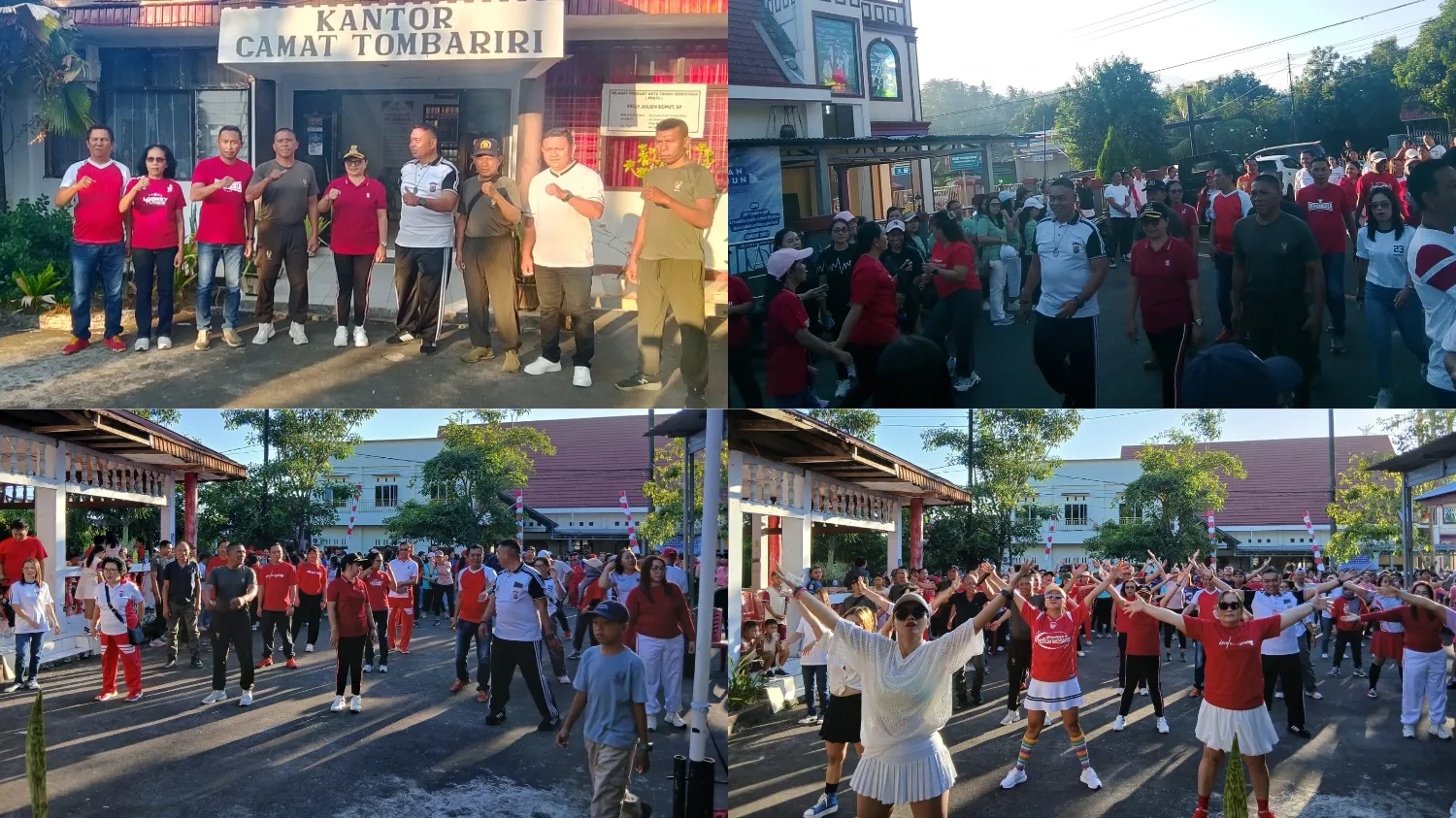 Kebersamaan TNI Dan Masyarakat Warnai Pembukaan HUT Ke-81 RI Di Tombariri.