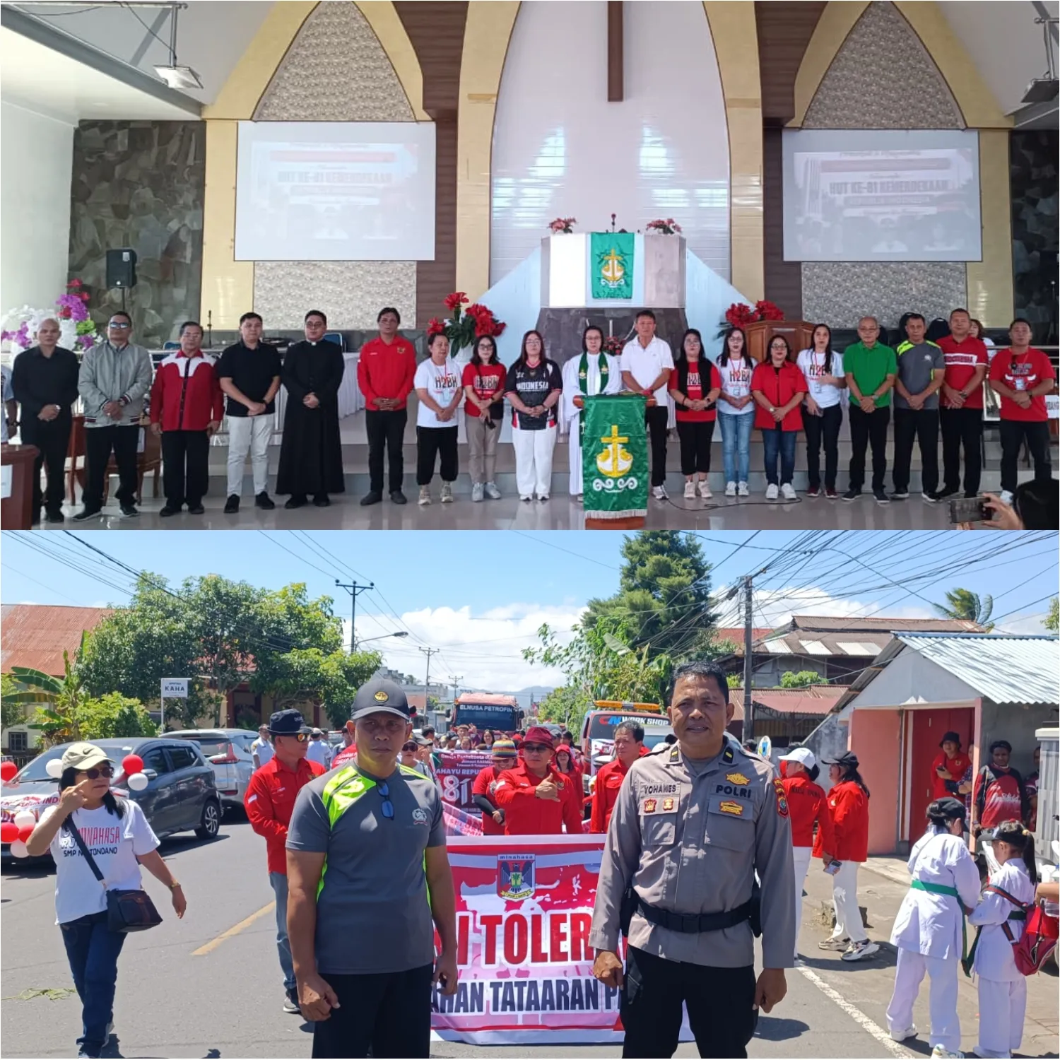 Semangat Kemerdekaan Bergema, TNI Dan Masyarakat Bersatu Dalam Pawai Toleransi.