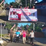 Koramil 1302-15/Tenga Dukung Semarak HUT RI Ke-81 Melalui Jalan Sehat Bersama Masyarakat.