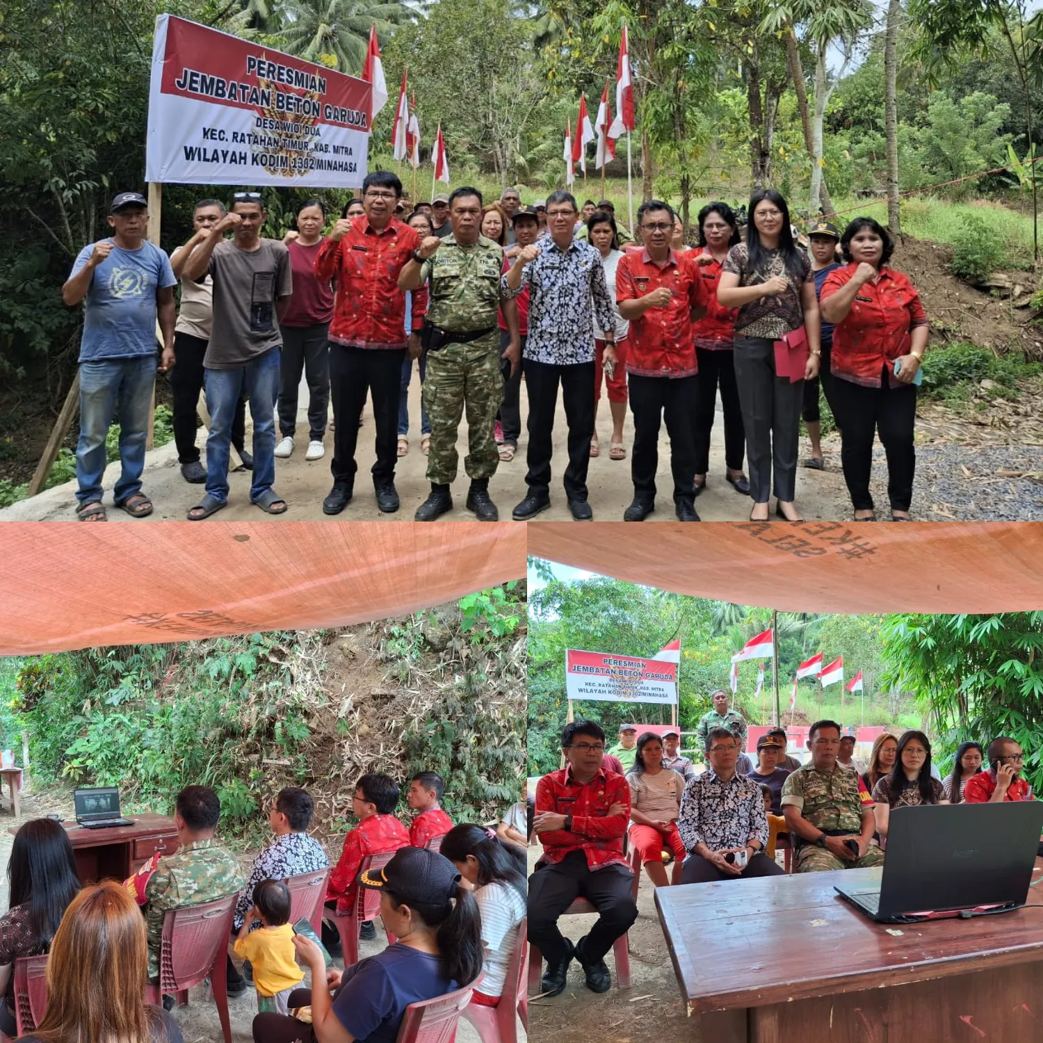 Danramil Hadiri Peresmian Jembatan Dan Air Bersih oleh Presiden RI.