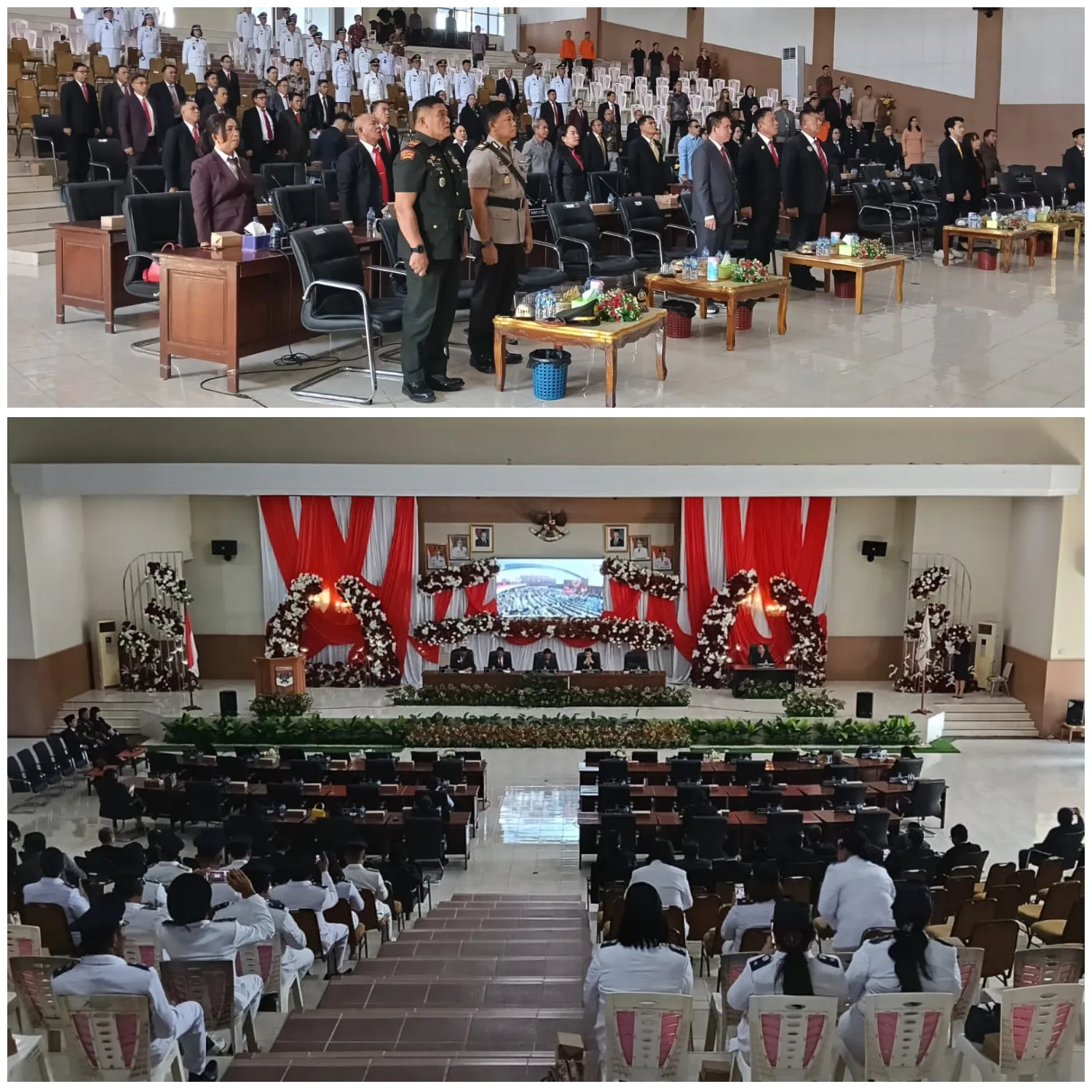 Merajut Sinergitas, TNI Dan DPRD Duduk Bersama Dengar Pidato Kenegaraan Presiden RI.