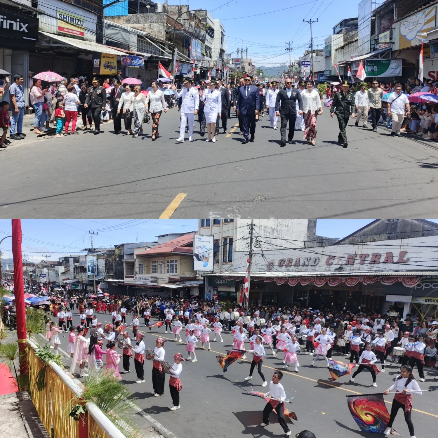 Pawai Devile Meriahkan HUT Ke-81 Kemerdekaan RI Di Kota Tomohon.