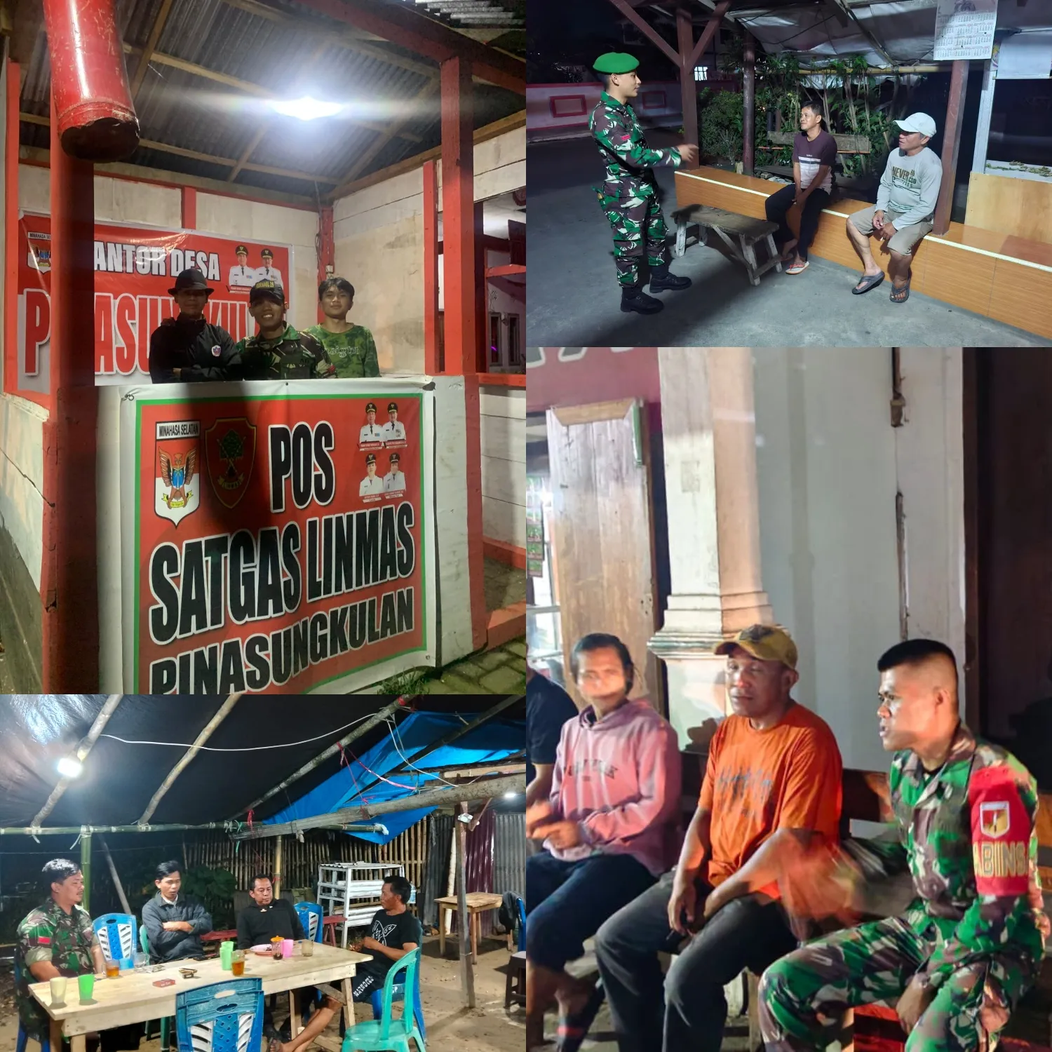 Kodim 1302/Minahasa Aktifkan Pos Siskamling, Jaga Kondusifitas Wilayah.