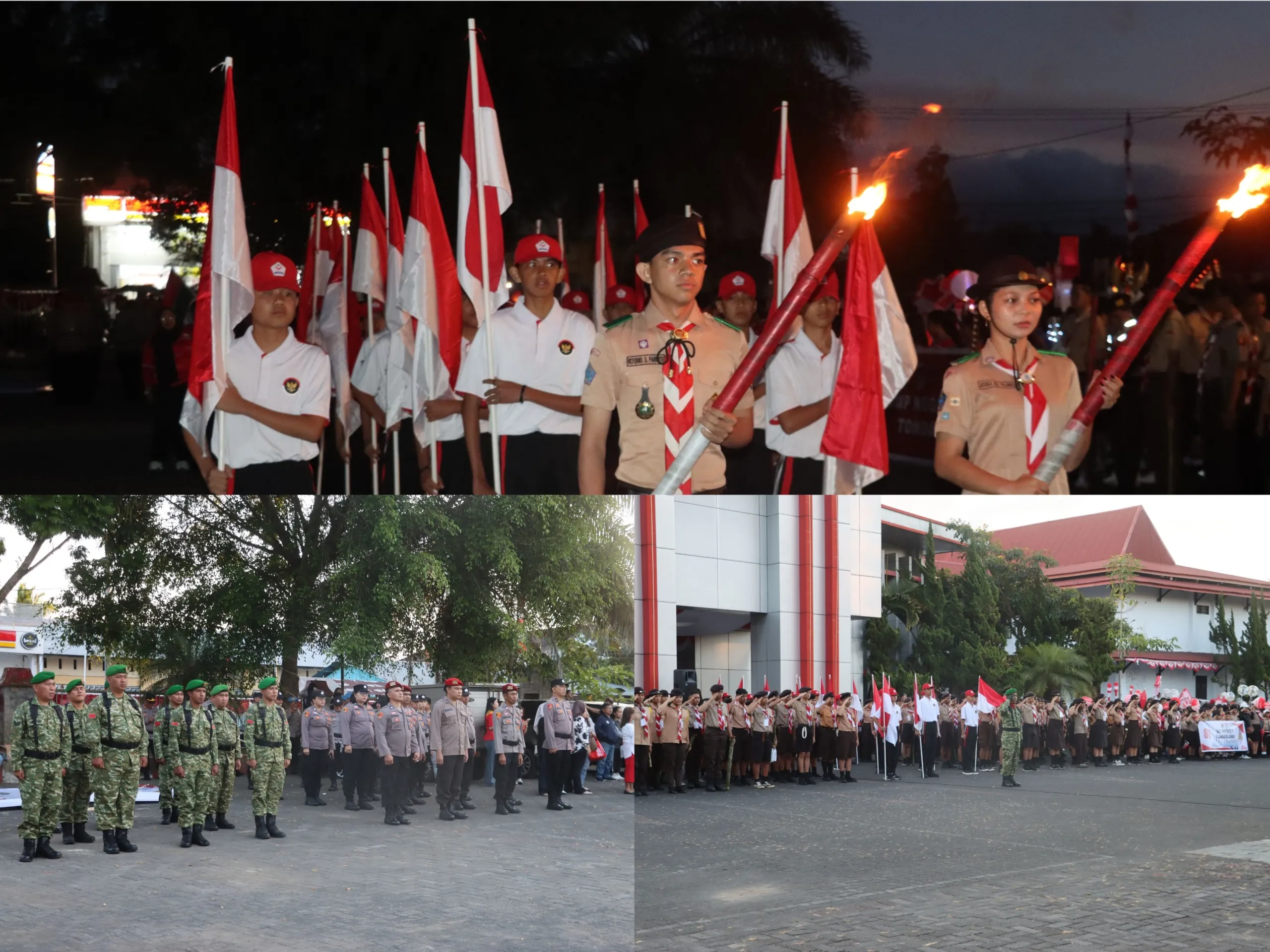Pawai Taptu HUT ke-81 RI di Minahasa Berlangsung Meriah dan Aman