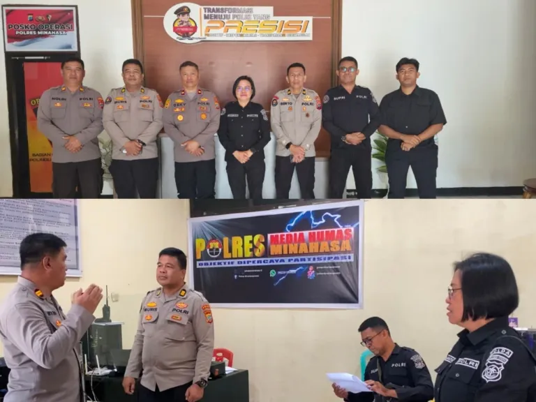 Tim Supervisi Bid Humas Polda Sulut Sambangi Polres Minahasa, Perkuat Kehumasan