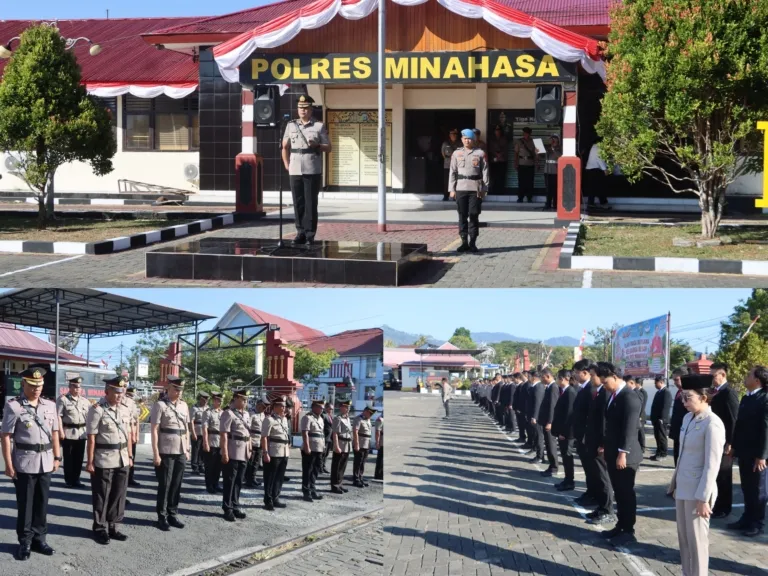 Hari Juang Polri, Kapolres Minahasa Pimpin Upacara