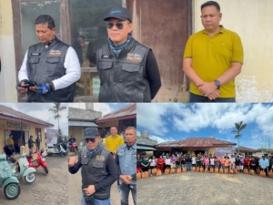 Dengan Vespa Klasik, Waka Polda Sulut Patroli Kamtibmas di Pinggiran Danau Tondano