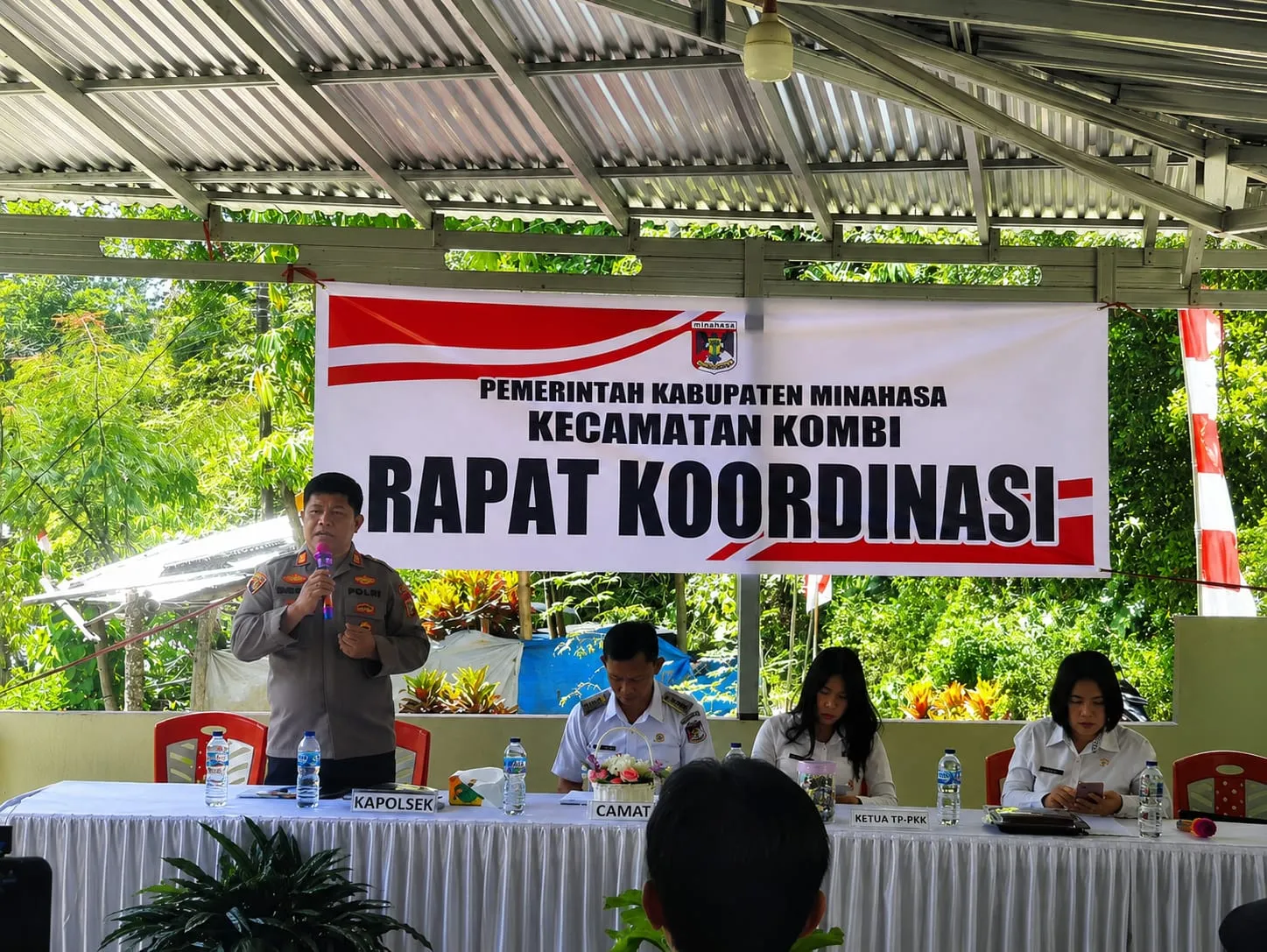 Polsek Kombi Hadiri Rakor Forkopimka, Bahas Pembangunan dan Antisipasi Dampak El Nino