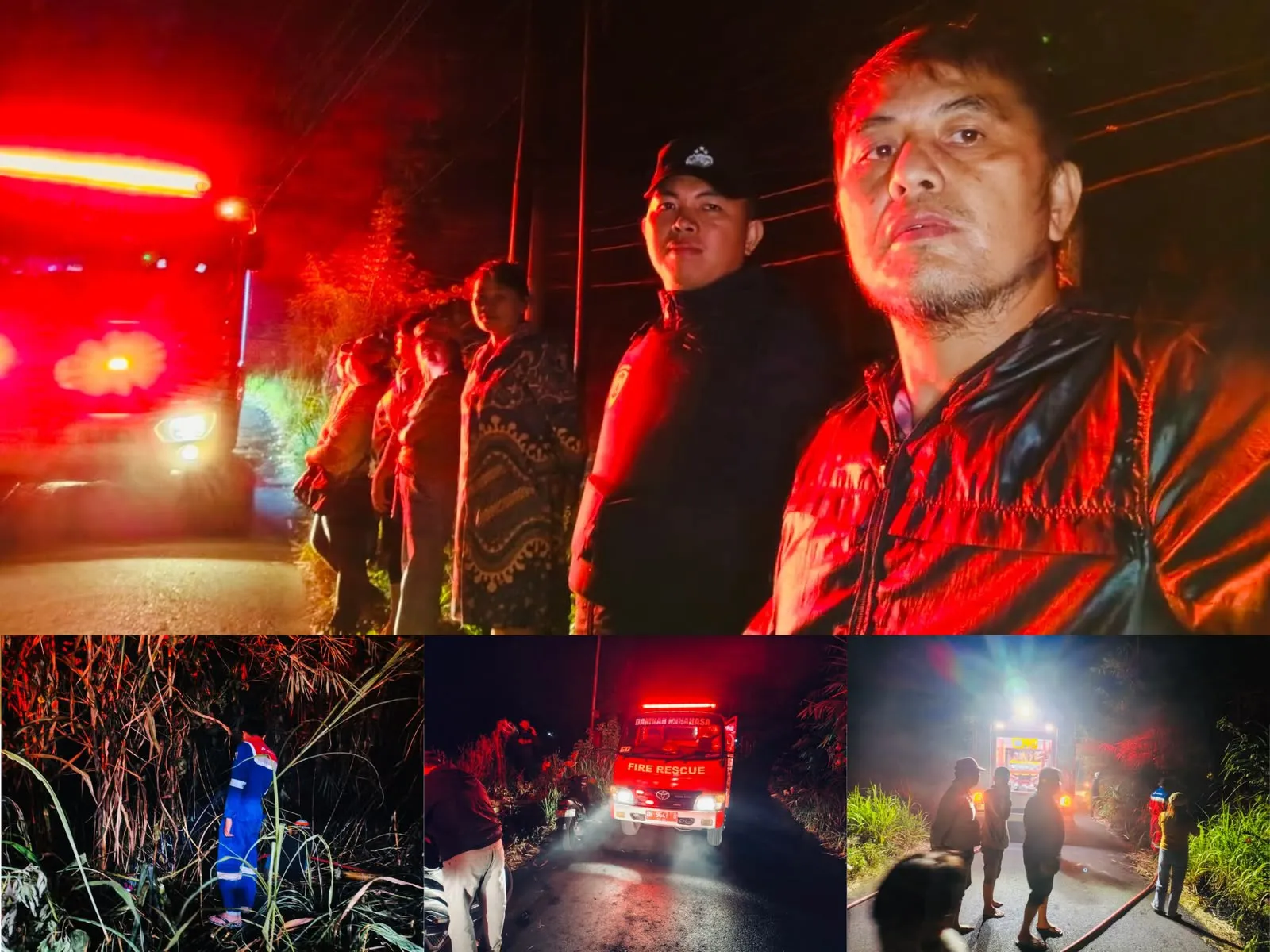 Polsek Tompaso Amankan Lokasi Kebakaran Lahan Dekat Permukiman di Pinaesaan