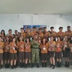 PBB Dan Bela Negara, Babinsa Bekali Pramuka SMA Katolik Aquino Amurang.