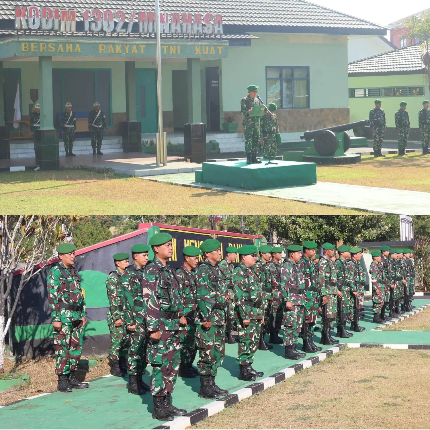 “Kodim 1302/Minahasa Kobarkan Semangat Prajurit Di Bawah Sang Merah Putih.”