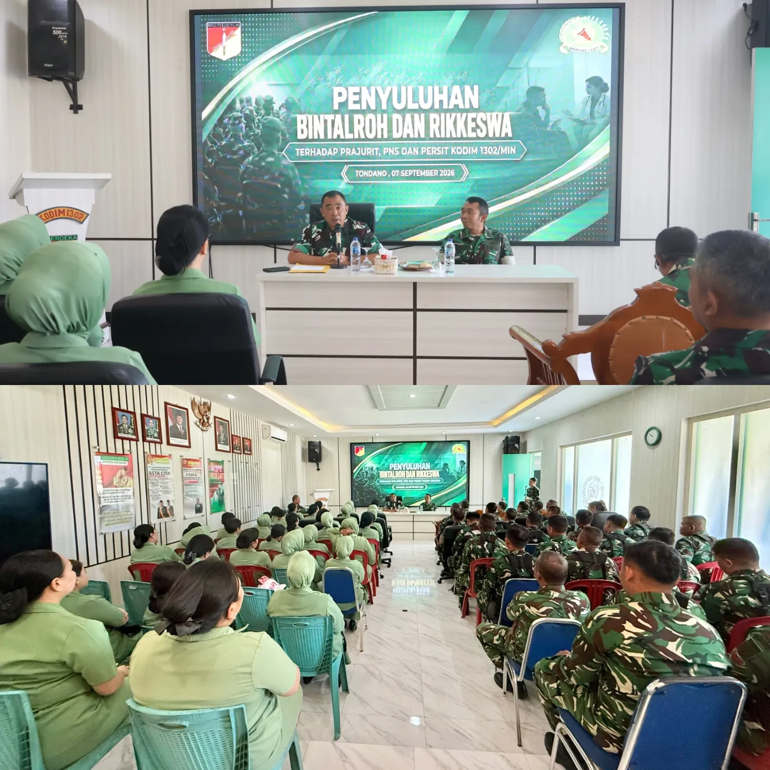 Kodim 1302/Minahasa Perkuat Mental Prajurit Dan Keluarga.