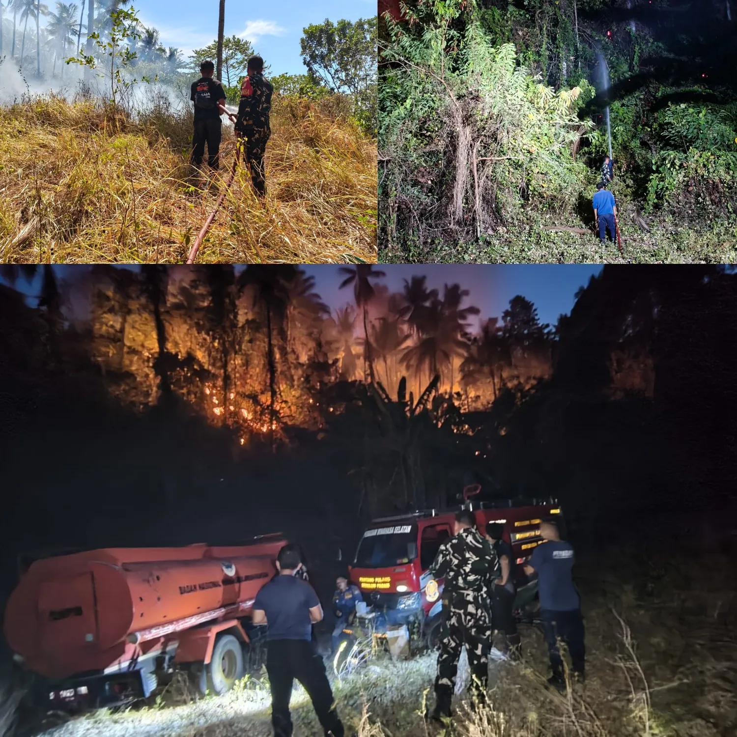“Gerak Cepat Babinsa, Kobaran Api Di Kawangkoan Bawah Berhasil Dijinakkan.”