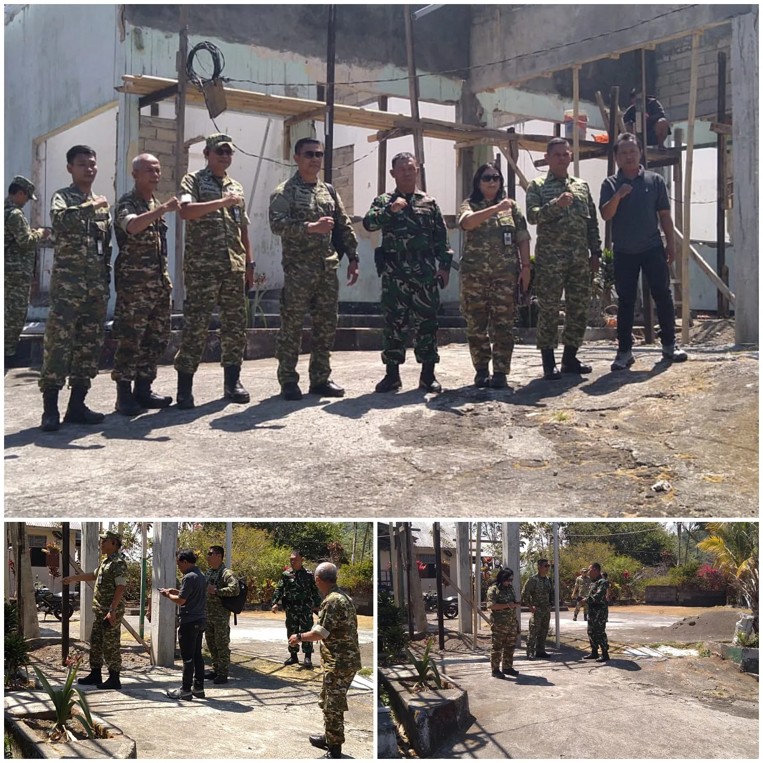 Kemhan Monitoring Pembangunan Kantor Koramil 1302-09/Langowan.