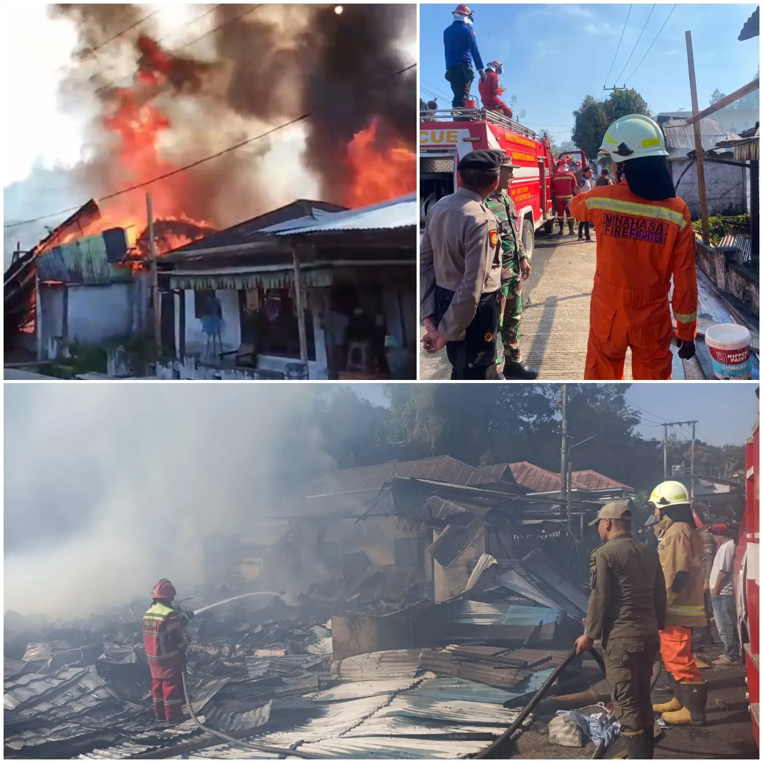 Koramil 1302-02/Eris Respons Cepat Kebakaran, Evakuasi Warga Jadi Prioritas.