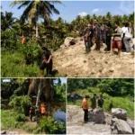 Babinsa Bersama Tim Gabungan Lakukan Pencarian Warga Hilang Di Kolam Hankang.