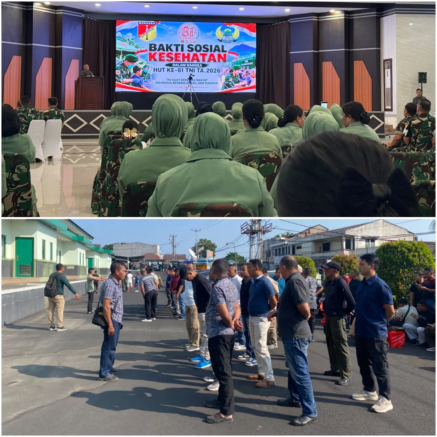 Kodim 1302/Minahasa Ikuti Baksoskes Donor Darah HUT TNI Ke-81.