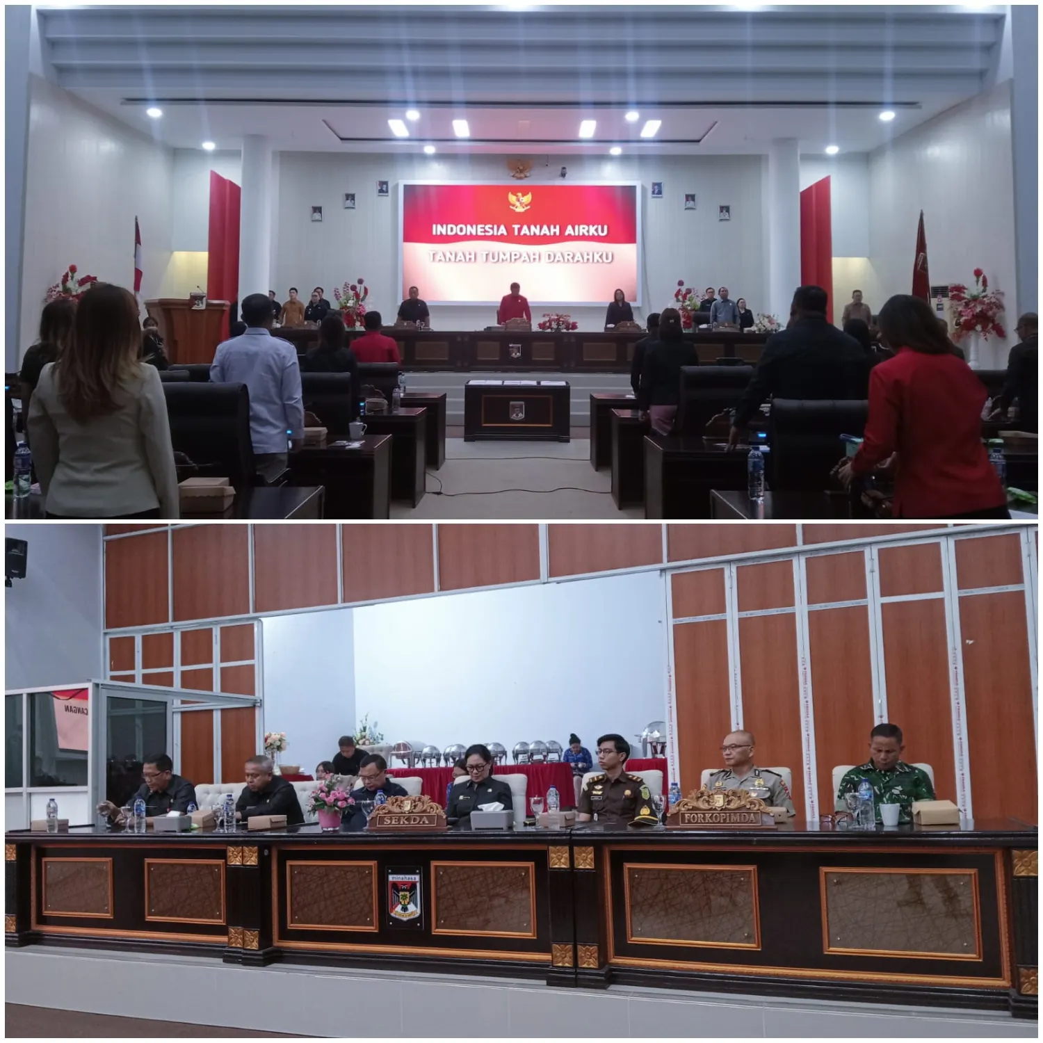 Kodim 1302/Minahasa Perkuat Sinergi Dalam Rapat Paripurna DPRD Minahasa.