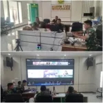 Kodim 1302/Minahasa Ikuti Vicon Paparan Bakti TNI AD Untuk Rakyat.