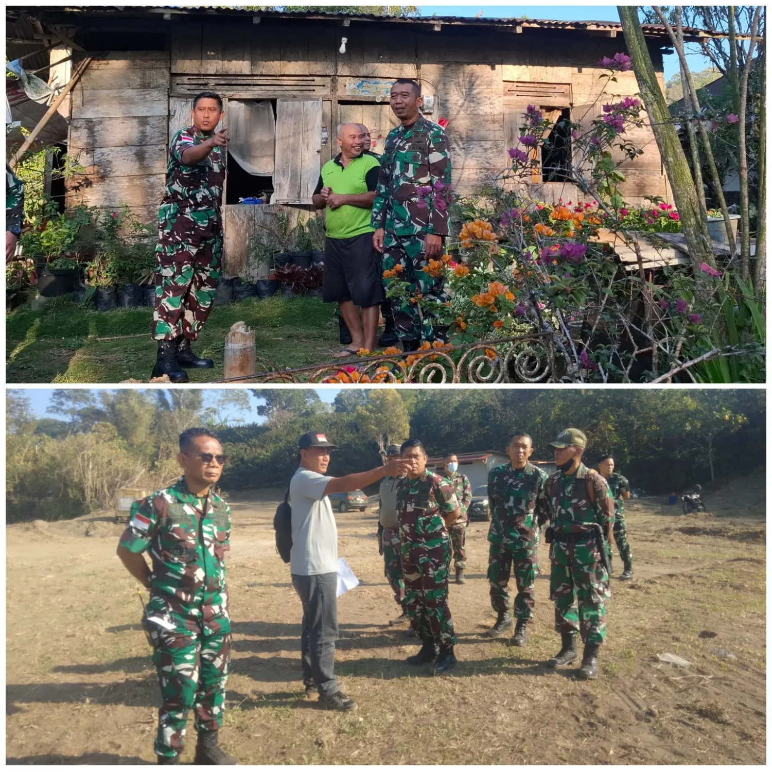 Dandim 1302/Minahasa Dampingi Danrem Tinjau RTLH Dan Lapangan Tembak Di Langowan.