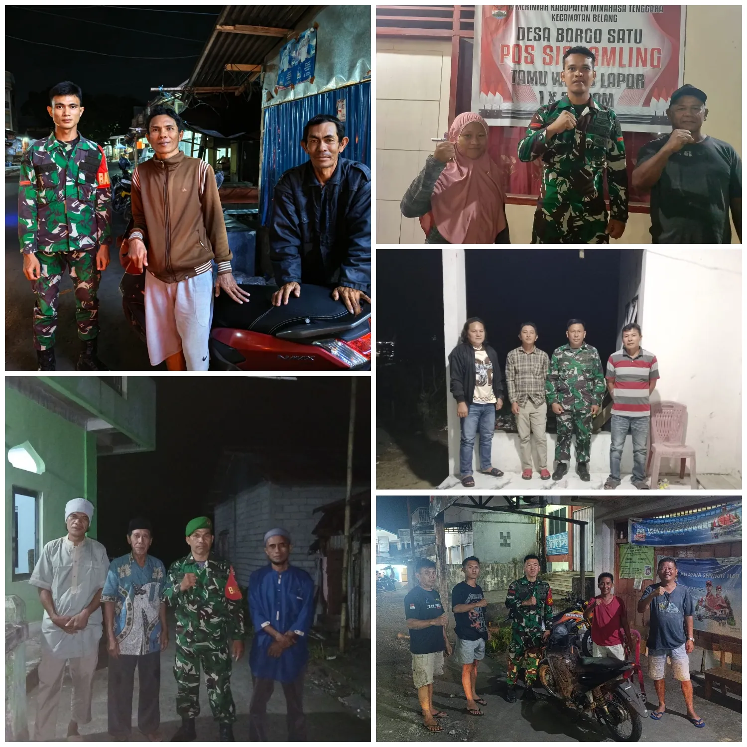 Babinsa Kodim 1302/Minahasa Rutin Pantau Pos Siskamling, Jaga Keamanan Lingkungan.