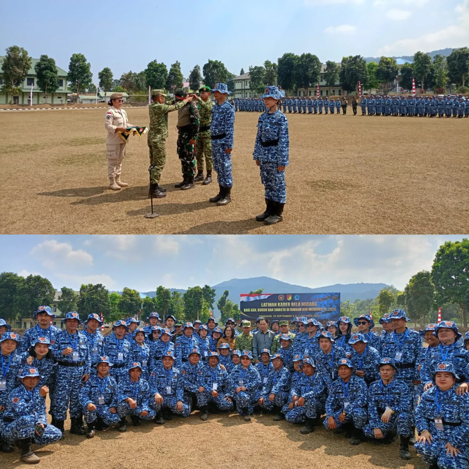 Kodim 1302/Minahasa Dukung Latihan Kader Bela Negara ASN, Buruh Dan Swasta.