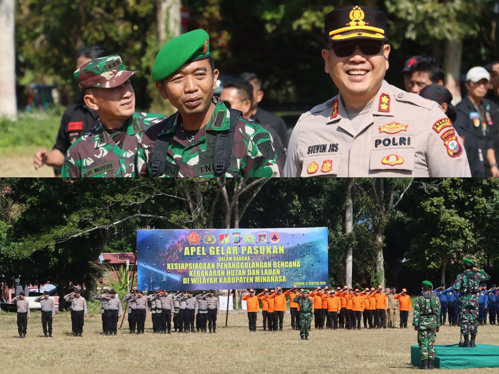 Kapolres Minahasa Hadiri Apel Kesiapsiagaan Karhutla, Sinergi TNI-Polri Diperkuat